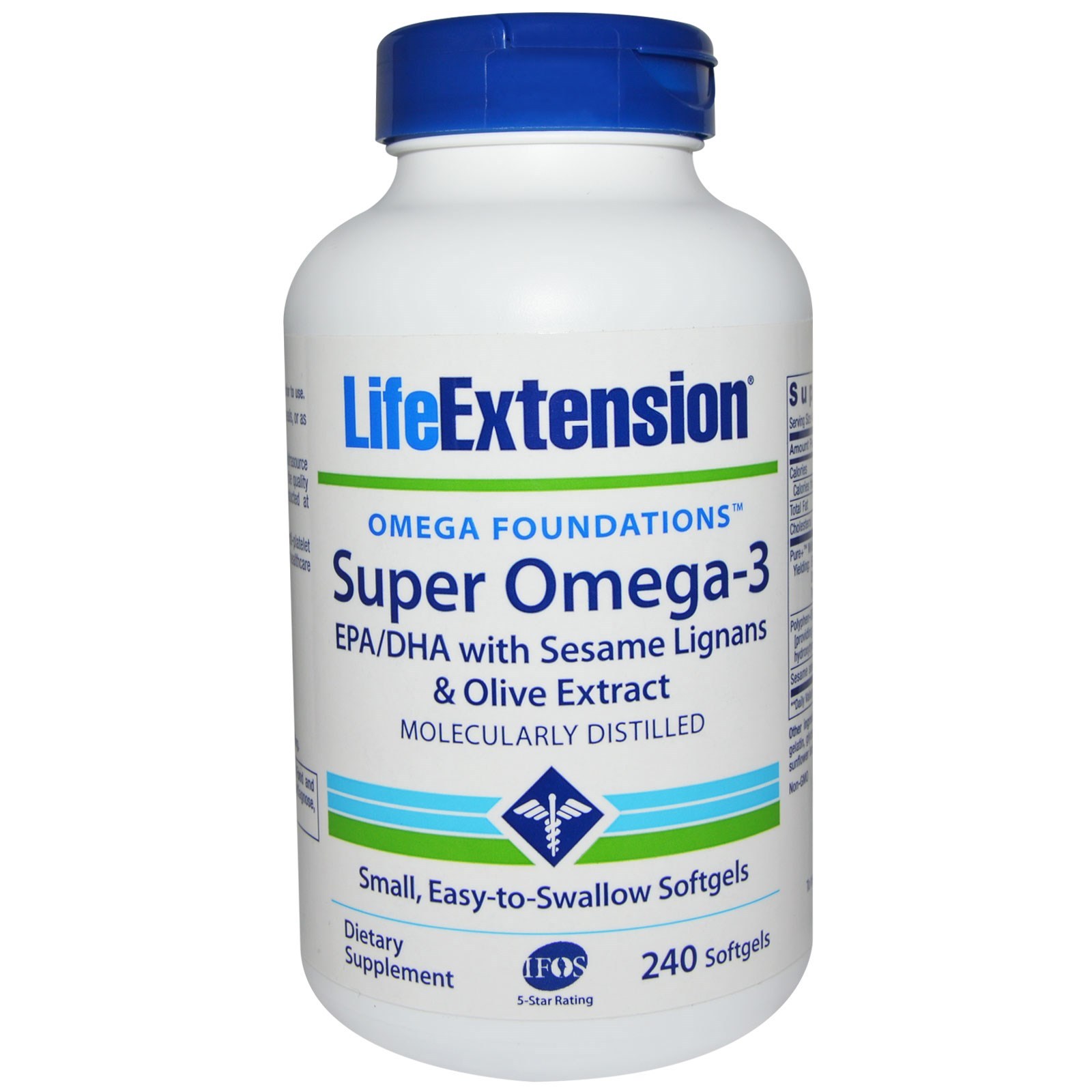 น้ำมันปลา Super Omega Foundations  จาก Life Extension จำนวน 240 เม็ด รูปที่ 1