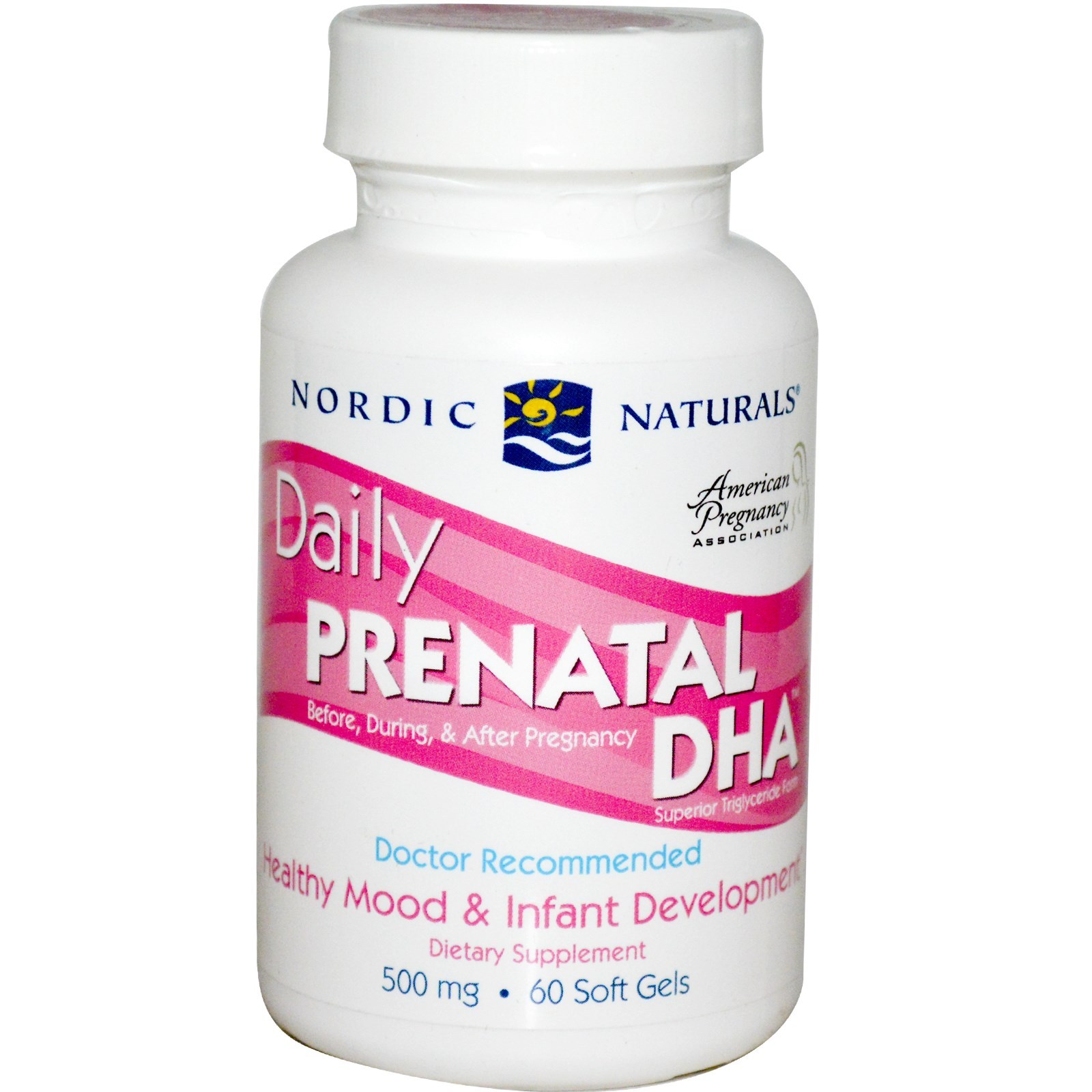 น้ำมันปลา DHA สำหรับคุณแม่ตั้งครรภ์ Nordic Naturals Daily Prenatal DHA  500 mg จำนวน 60 เม็ด รูปที่ 1