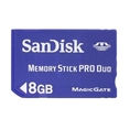 Sandisk Memory Stick PRO Duo สีฟ้า ความเร็วสูง ของแท้ เช็ค Magic Gate ได้ครับ ราคาพิเศษ ขนาด 8 GB ที่ PSPiNW ครับ