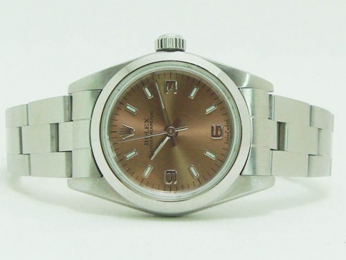 ขาย นาฬิกา มือสอง แท้ Rolex Datejust Lady size หน้าพิ้งค์ (แชมเปญ) เลขอารบิก สายเต้าหู้ รูปที่ 1