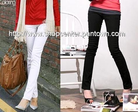 ขายปลีก-ขายส่ง กางเกงสกินนี่ เอวสูง เอวต่ำ Skinny Jean ขาเดฟสี กางเกงยีนส์ยืด ขาสั้น 5ส่วน ขายาว ขากอง(ยาวพิเศษ 41 นิ้ว) รูปที่ 5