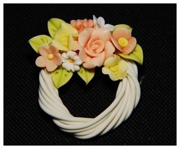 เข็มกลัด ตุ้มหู ดอกไม้ดินญี่ปุ่น Handmade 100% สวยงามมากทั้งปลีกและส่ง รูปที่ 1