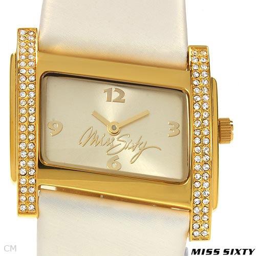 นาฬิกา MISS SIXTY สวย ใส ไฮโซ สายหนังสีขาวนวล ใหม่ + แท้ 100% ราคาถูกสุด ๆ รูปที่ 1