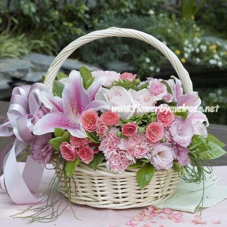 กระเช้าดอกไม้ ดอกไม้ สวย สดใส ให้ดอกไม้ แทนความรู้สึก ดีดี รูปที่ 4