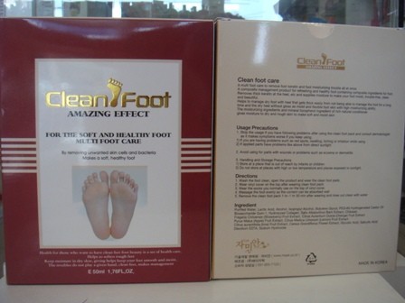 ขาย  ถุงเท้าแก้ปัญหาส้นเท้าแตก ส้นเท้าหนา แห้งกร้าน Clean Foot จากเกาหลี รูปที่ 1