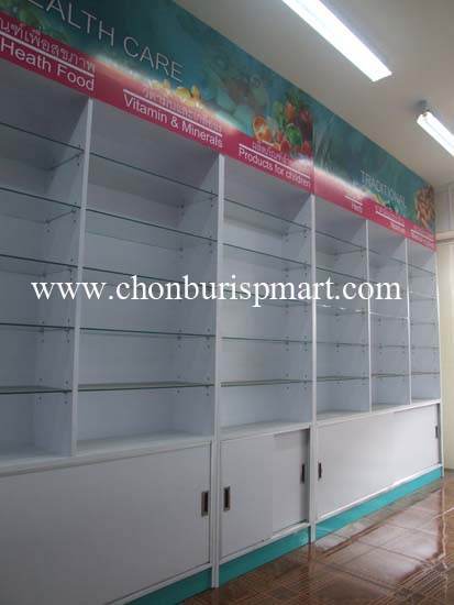 ออกแบบ ตกแต่ง จำหน่าย เคาน์เตอร์ร้านขายยา ตู้โชว์ยา รูปที่ 3