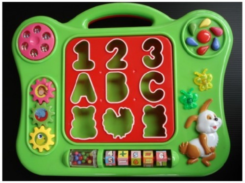 ของเล่นเด็กราคาถูก บล็อกหยอกตัวเลข ABC รูปสตัว์ รูปที่ 1