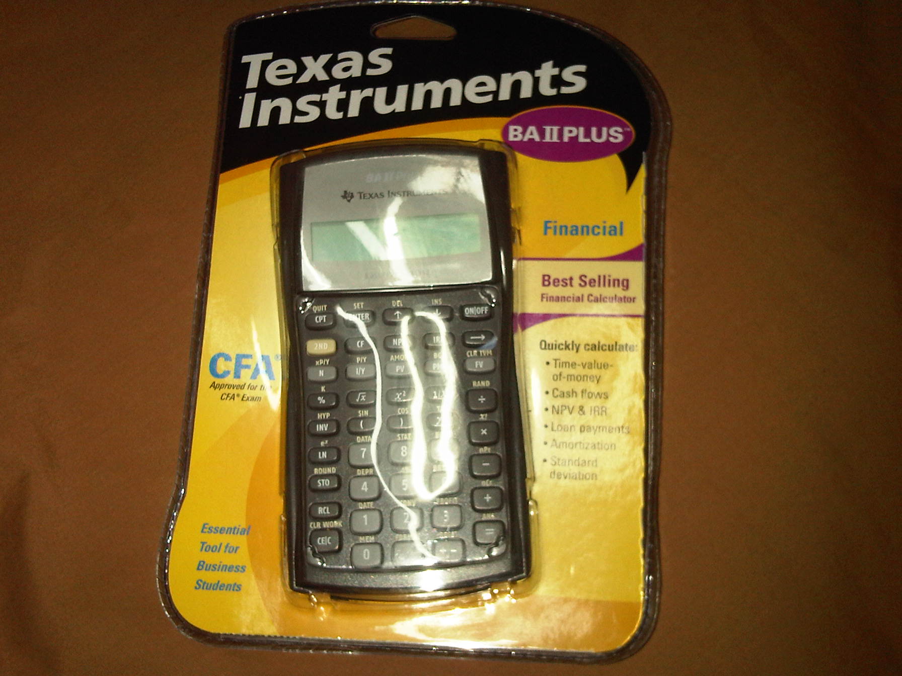 ขายถูกเครื่องคิดเลข Texas Instruments BA II Plus Financial รูปที่ 1