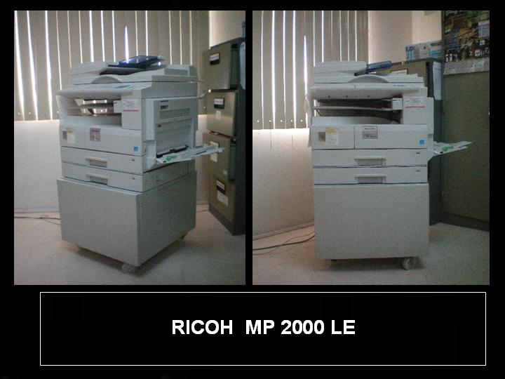 ต้องการขายเครื่องถ่ายเอกสาร  RICOH  รุ่น MP2000LE รูปที่ 1