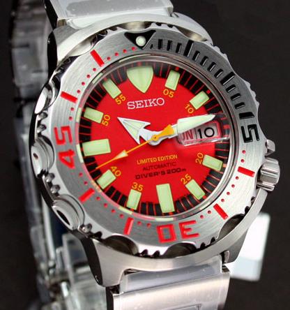 ขาย Seiko Red Monster ของใหม่  เลขสวยใช้ได้ สายยัง seal ไม่ตัดสาย พร้อมสายหนัง ประกันพร้อม  087-3469 รูปที่ 1