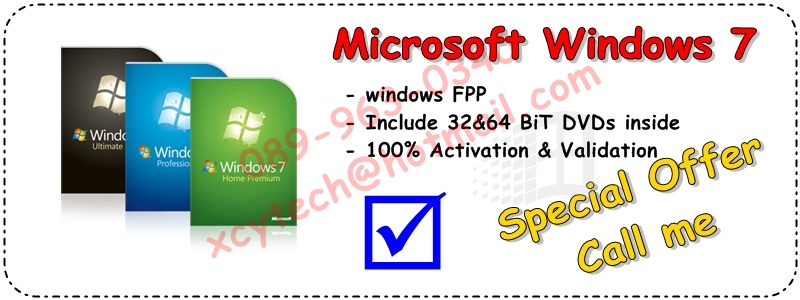จำหน่าย ลิขสิทธิ์ Windows 7 Ultimate / Professional / Home Premium / Office 2007 รูปที่ 1