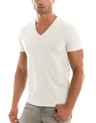 wholesale t-shirt - Good Quality V Neck T Shirt for unisex. Only 1.44 USD each  Fabric Type: Cotton รูปที่ 1