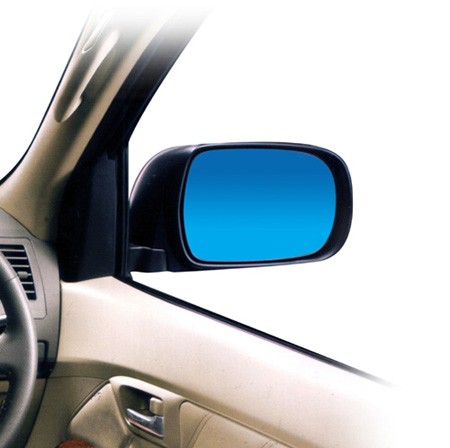 SAKURA เลนส์กระจกสีฟ้าตัดแสง + ไฟเลี้ยววิ่ง LED + ลดการเกาะหยดน้ำ สำหรับรถทุกรุ่น รูปที่ 1