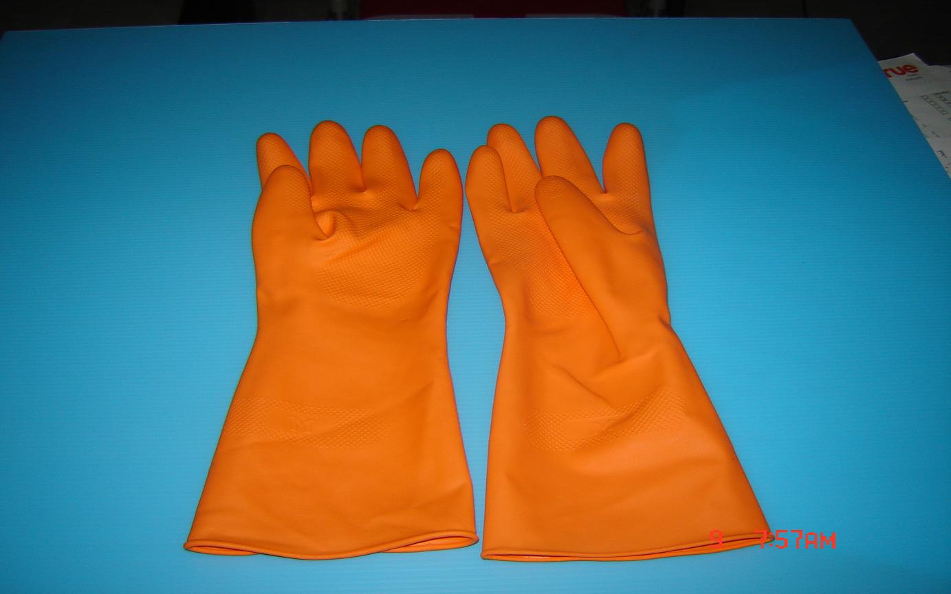 ถุงมือยางธรรมชาติสีส้ม  /  ถุงมือยางธรรมชาติสีดำ เหมาะกับการใช้ในอุตสาหกรรมอาหาร และ อุตสาหกรรมทั่วไป รูปที่ 1