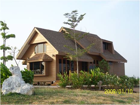 บ้าน loghome  บ้านน๊อคดาวน์ บ้านปีกไม้สัก รับสร้างบ้าน โทร.081-8086278 รูปที่ 1