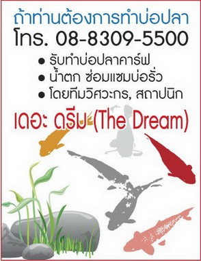 ทีม งานภูมิทัศน์ วิศวะกร และผู้ชำนาญการด้านบ่อปลาคาร์พ โดยเฉพาะ นพ 088-309-5500 ยินดีให้บริการ รับออกแบบก่อสร้างบ่อปลา รูปที่ 1