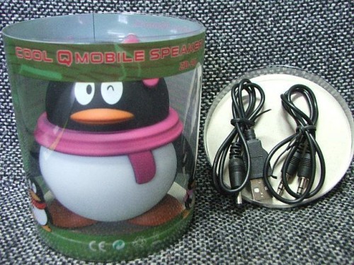 USB Mini Speakers ลำโพงมินิ ทรงQQ เพนกวิน รูปที่ 4