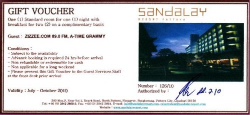 ขายบัตรห้องพัก Sandalay Resort Pattaya 2คืน ปกติ3,300บาท ขายเพียง 1,600 บาท รูปที่ 1