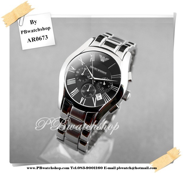 นาฬิกาอามานี่ Armani Men Watch AR0673 สินค้าใหม่ ของแท้100% พร้อมกล่องและใบรับประกัน พร้อมส่งค่ะ รูปที่ 1