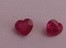 พลอยทับทิมแท้รูปหัวใจ(Ruby) 3 กะรัต  2ชิ้นสีชมพู พลอยพม่าแท้ ราคา 45,000 รูปที่ 1