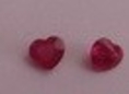 พลอยทับทิมแท้รูปหัวใจ(Ruby) 3 กะรัต  2ชิ้นสีชมพู พลอยพม่าแท้ ราคา 45,000