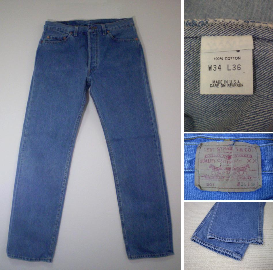 ขาย Jeans Levi’s 501 มือสอง W34L36 Made in U.S.A J34G5 รูปที่ 1