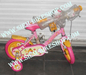 รูปย่อ จักรยานเด็ก Hello Kitty 12" สีชมพูหวานแหวว และสีชมพูตัดเหลือง ราคาถูก มีแตรKitty รูปที่2