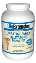 รับสั่ง Life Extension - Creatine Whey Glutamine Powder (Vanilla), 1000 grams   (2.2 lbs) จากสหรัฐอเมริกา  ราคา 2890 บาท