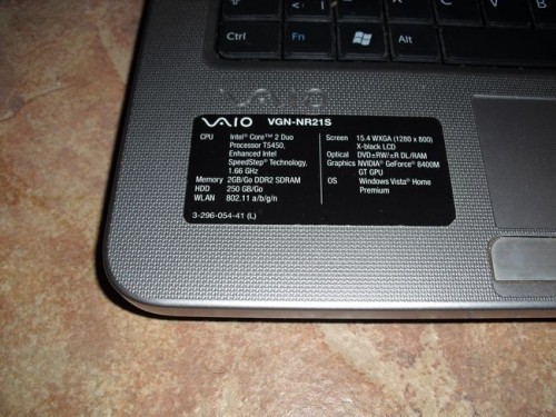ขายโน๊ตบุต For sale Notebook Sony Vio รูปที่ 3