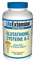 รับสั่ง Glutathione Cysteine & C, 100 Capsules แบรนด์ Life Extension จากสหรัฐอเมริกา  ราคา 1220 บาท ค่าจัดส่งทั่วประเทศ 