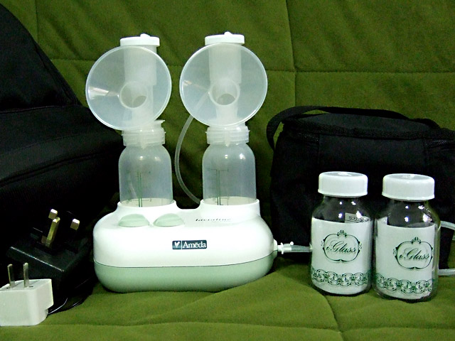 ขายเครื่องปั้มนมไฟฟ้าแบบปั้มคู่ Ameda BPA Free มือสอง สภาพ 99  รูปที่ 3