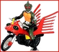 Kamern Rider Amazon V6 ขี่มอเตอร์ไซต์ งานของเล่น Gachapon Kamen Rider โมเดลขนาดเล็ก