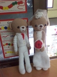 ขายตุ๊กตาโครเชต์ หมีคู่รักแต่งงาน