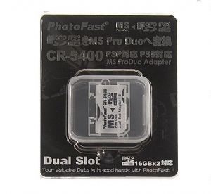PhotoFast CR-5400  Adapter แปลง MicroSD 2 ตัว - MS DUO รูปที่ 1