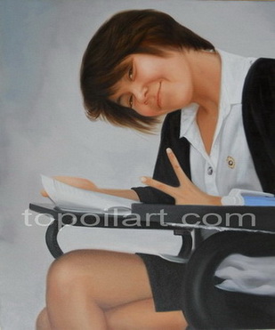 ภาพวาดของขวัญวันรับปริญญา,วันเกิด,วันแต่งงาน,ขึ้นบ้านใหม่,เกษียณอายุด้วยภาพวาดสีน้ำมันราคาพิเศษ รูปที่ 4