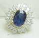 รูปย่อ แหวนไพลิน Blue Sapphire ล้อมเพชร  2 กะรัต หลุดจำนำ ชิ้นนี้ได้มาราคาถูก รูปที่1