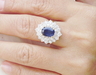 รูปย่อ แหวนไพลิน Blue Sapphire ล้อมเพชร  2 กะรัต หลุดจำนำ ชิ้นนี้ได้มาราคาถูก รูปที่2