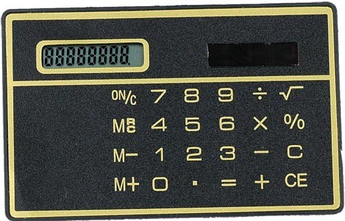 เครื่องคิดเลข MINI Solar Power Slim Credit Card Digital รูปที่ 1