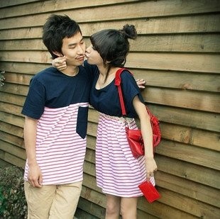 เสื้อคู่รักเกาหลีชาย+หญิง สองตัวห้าร้อย เหลือแค่ชุดเดียวเท่านั้น รูปที่ 1