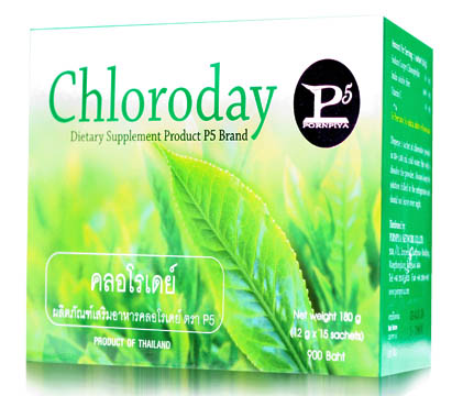 คลอโรเดย์ (Chloroday) ราคาถูกสุดๆ 1 กล่อง 15 ซอง คลอโรฟิลล์ ช่วยขจัดสารพิษในเลือด ตับ ไต รูปที่ 1