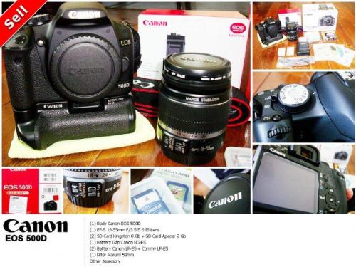 กล้อง canon 500d(kit) มือสอง ราคา 16 500 บาท รูปที่ 1
