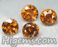 เพทาย (ZIRCON) สีน้ำตาล เล่นไฟดีมาก จำนวน 4 เม็ด  รูปที่ 1