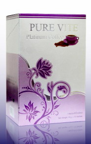 Pure-Vite Coffee กาแฟ เพียวไวท์ 1 กล่อง 10 ซอง รสชาติถูกใจ ลดได้ชัวร์ ลดราคาพิเศษ40-50% รูปที่ 1