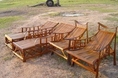 เฟอร์นิเจอร์ไม้ โต๊ะ เก้าอี้ เตียง ชิงช้าสนามฯลฯ ผลิตจากไม้ตาล ไม้ไผ่ และรับผลิตตามสั่ง