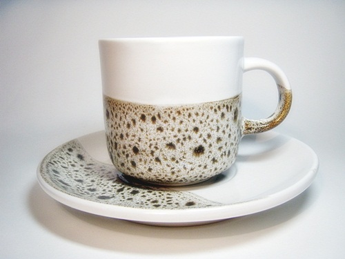 ขาย ชุดแก้วกาแฟเซรามิค งาน handmade ลายสวยๆ รูปที่ 1