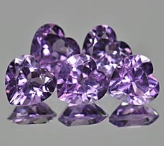 พลอยอเมทิสต์สีม่วง (Purple Amethyst ) 5.35 กะรัต 5 เม็ด รูปที่ 1