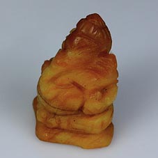 ไม้กลายเป็นหิน (Petrified wood )แกะสลักพระพิฆเนศวร 15.35 กะรัต  รูปที่ 3