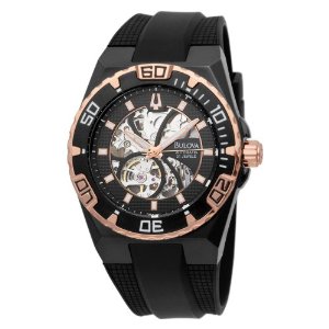 Fossil Mens AM4341 Black Leather Strap Black Analog Dial Watch รูปที่ 1