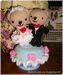 รูปย่อ ตุ๊กตาหมีแต่งงานขนาดเล็กบนฐานกล่องดนตรี น่ารักๆ คะ รูปที่2