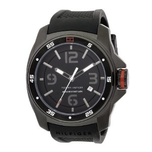 Timex Mens T5K413 Ironman 30-Lap Mega Black Case Black Fastwrap Strap Sports Watch รูปที่ 1